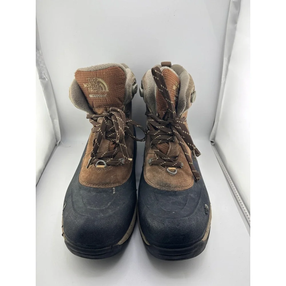The North Face Mens Waterproof Winter Snow Boots Brown Suede Size 11 N-3343